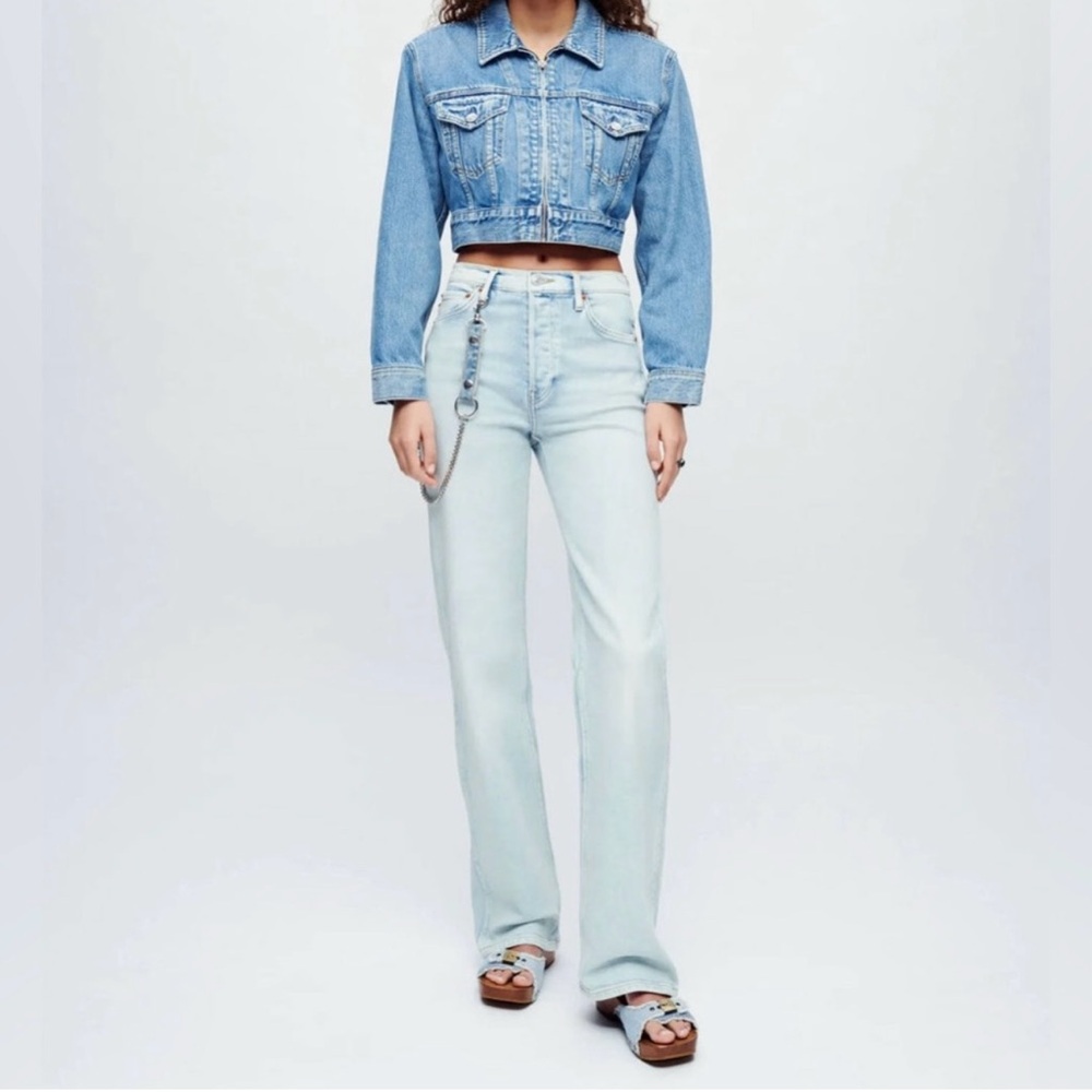 Re/Done 90”s High Rise loose Jean in Vapor Wave Size 31